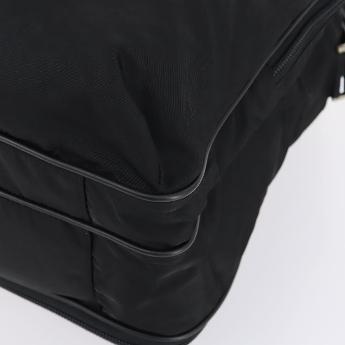 Prada Porta Computer Briefcase Tessuto And Saffiano Leather Black Nylon Briefcase Bag (Pre-Owned)