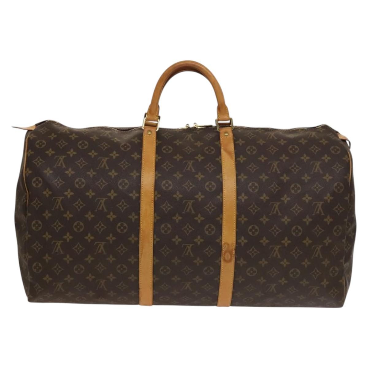 Louis Vuitton Keepall Bag Monogram Canvas Brown Canvas Travel Bag Bag (Pre-Owned)