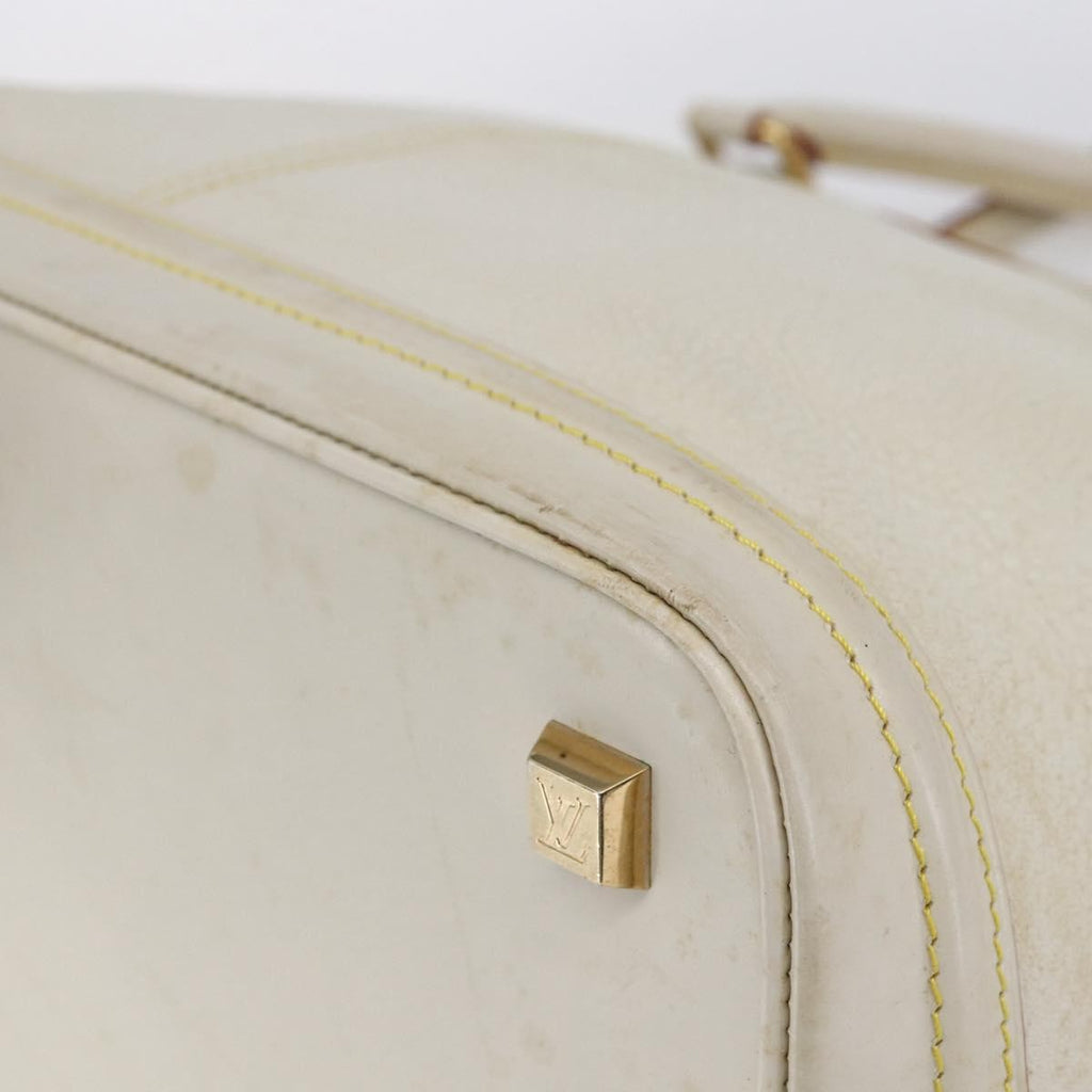 Louis Vuitton Suhali Lockit Handbag Leather White Leather Tote Bag Bag (Pre-Owned)