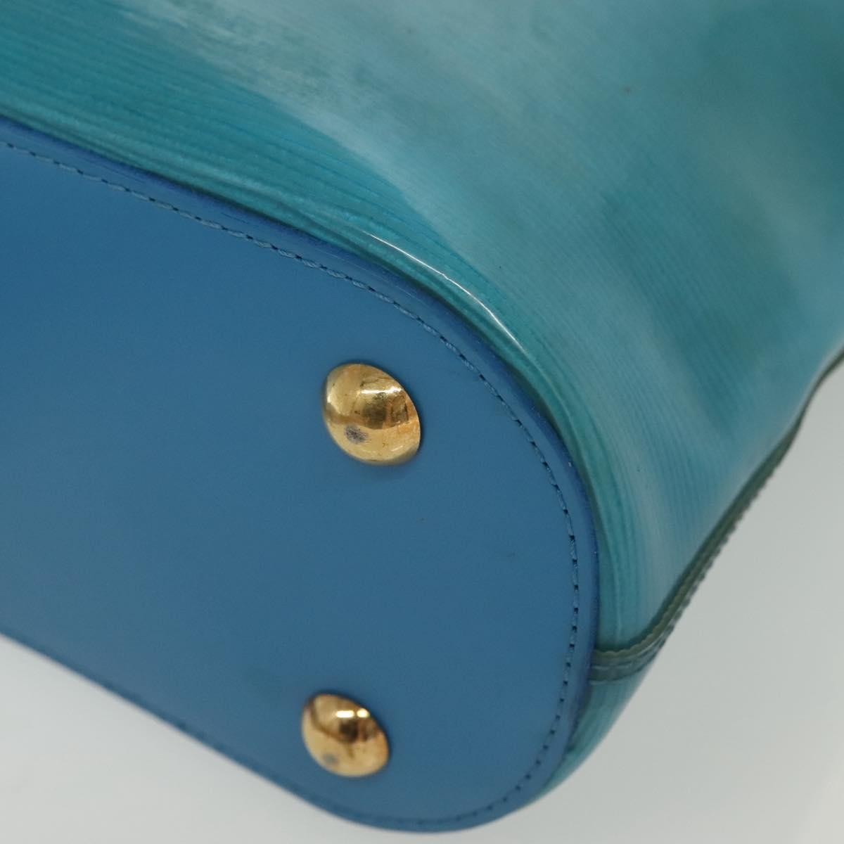 Louis Vuitton Plage Lagoon Bay Handbag Vinyl Epi Leather Blue Leather Bag (Pre-Owned)