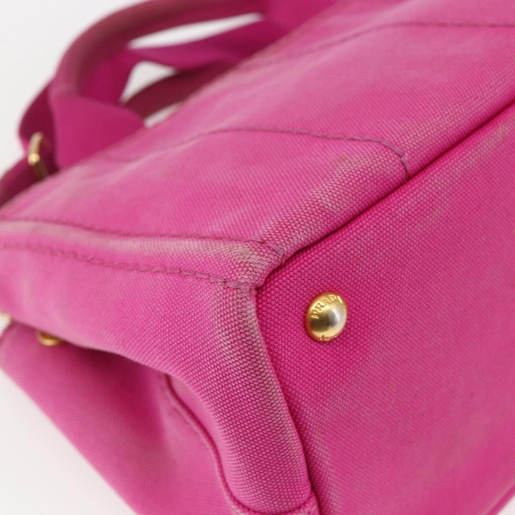 Prada Canapa Convertible Tote Canvas Pink Canvas Tote Bag Bag (Pre-Owned)