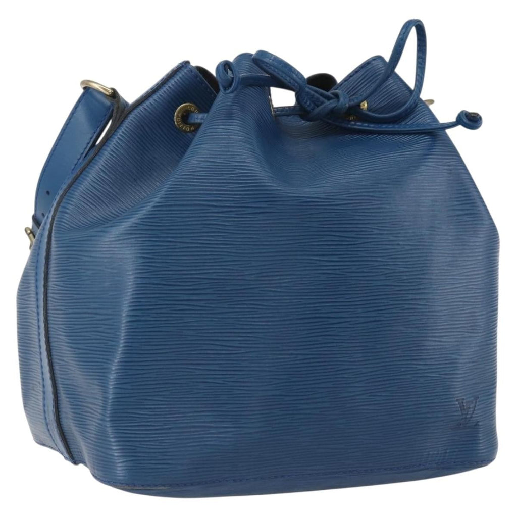 Louis Vuitton Petit Noe Handbag Epi Leather Blue Leather Shoulder Bag Bag (Pre-Owned)