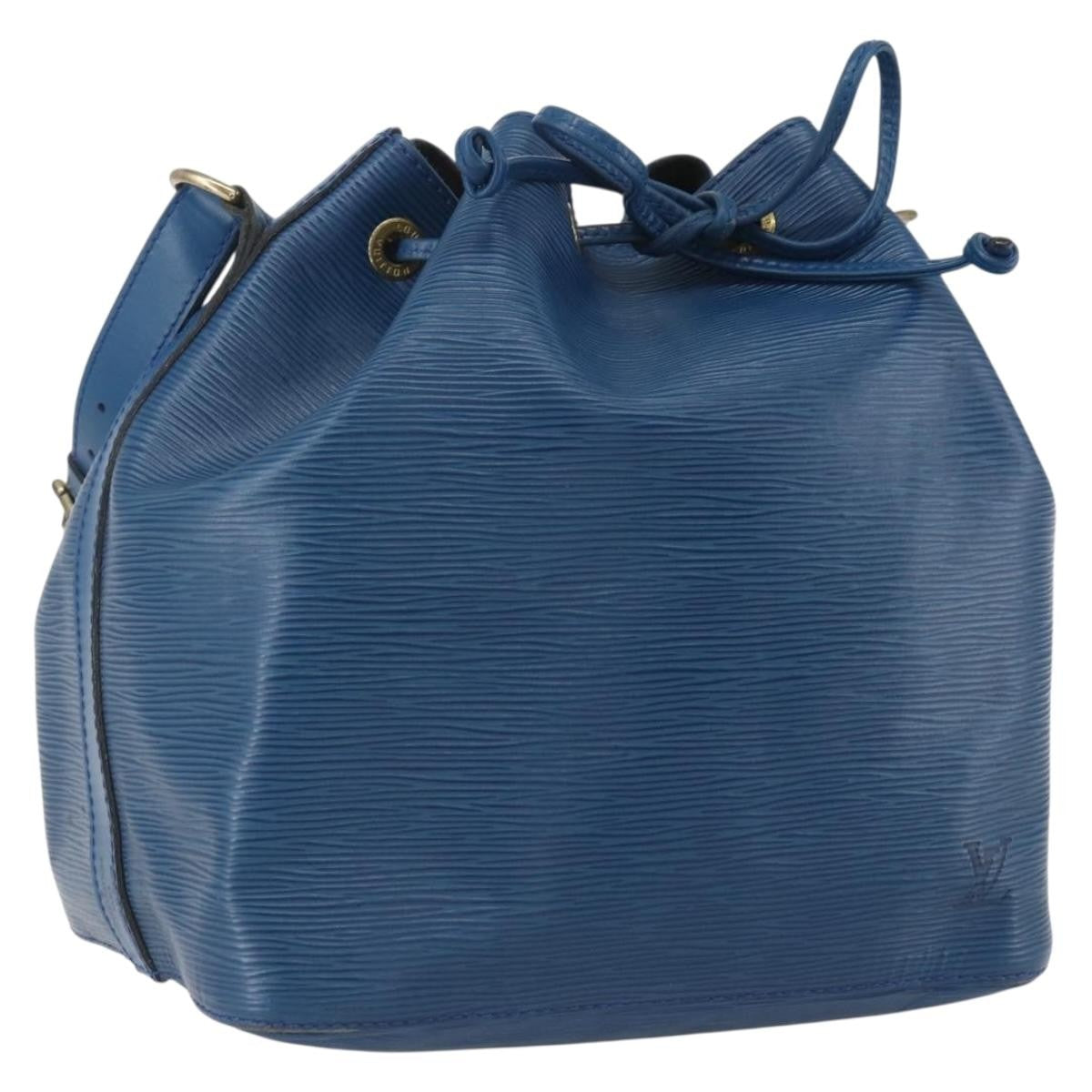 Louis Vuitton Petit Noe Handbag Epi Leather Blue Leather Shoulder Bag Bag (Pre-Owned)