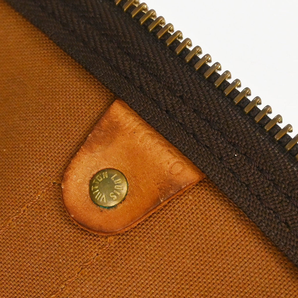 Louis Vuitton Keepall Bag Monogram Canvas Brown Canvas Travel Bag Bag (Pre-Owned)