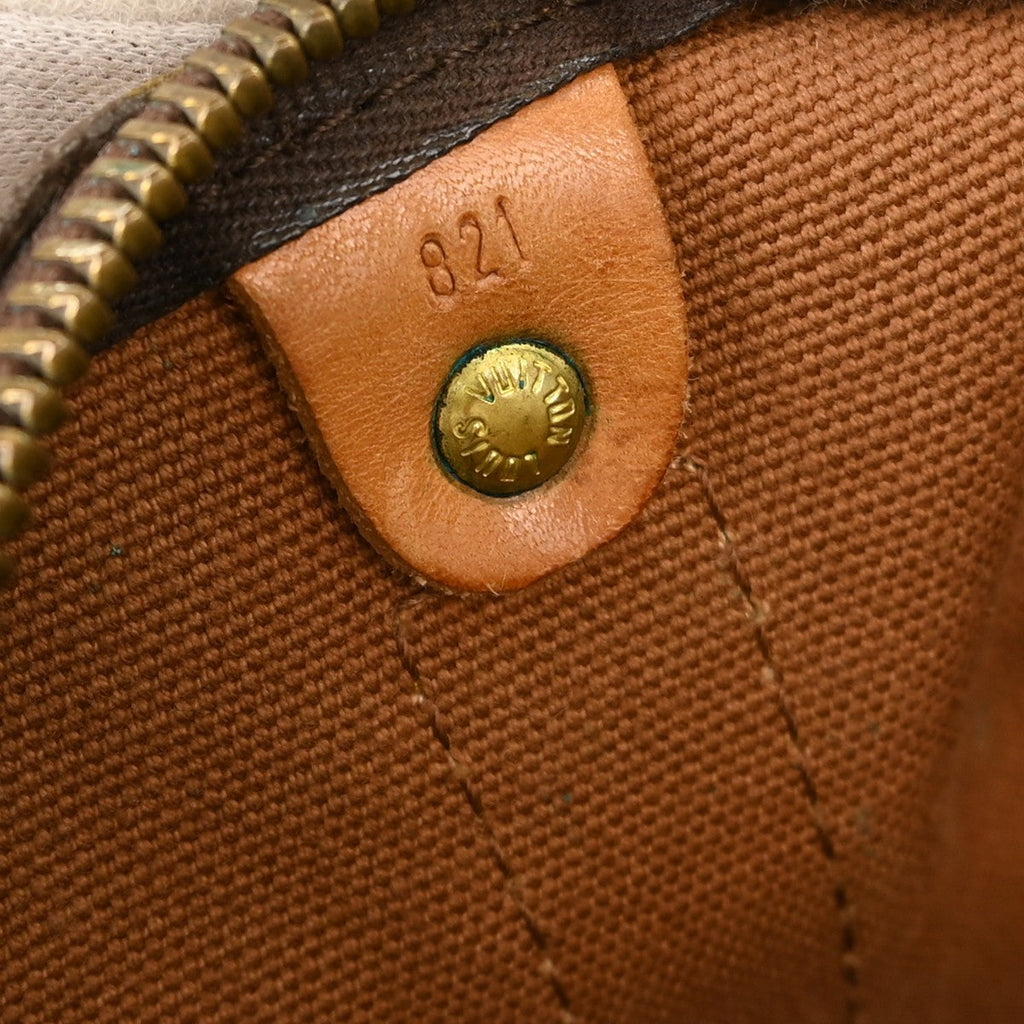 Louis Vuitton Keepall Bag Monogram Canvas Brown Canvas Travel Bag Bag (Pre-Owned)