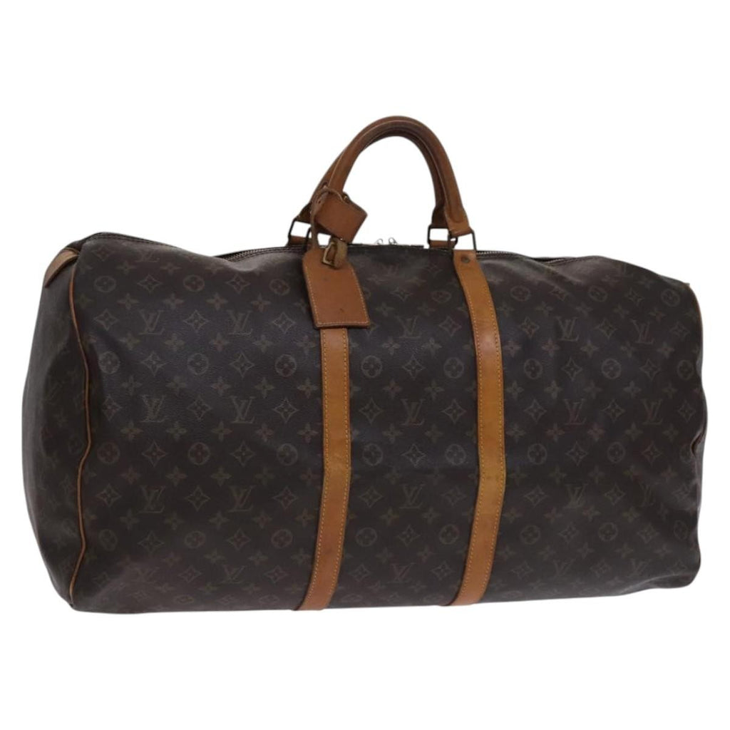 Louis Vuitton Keepall Bag Monogram Canvas Brown Canvas Travel Bag Bag (Pre-Owned)