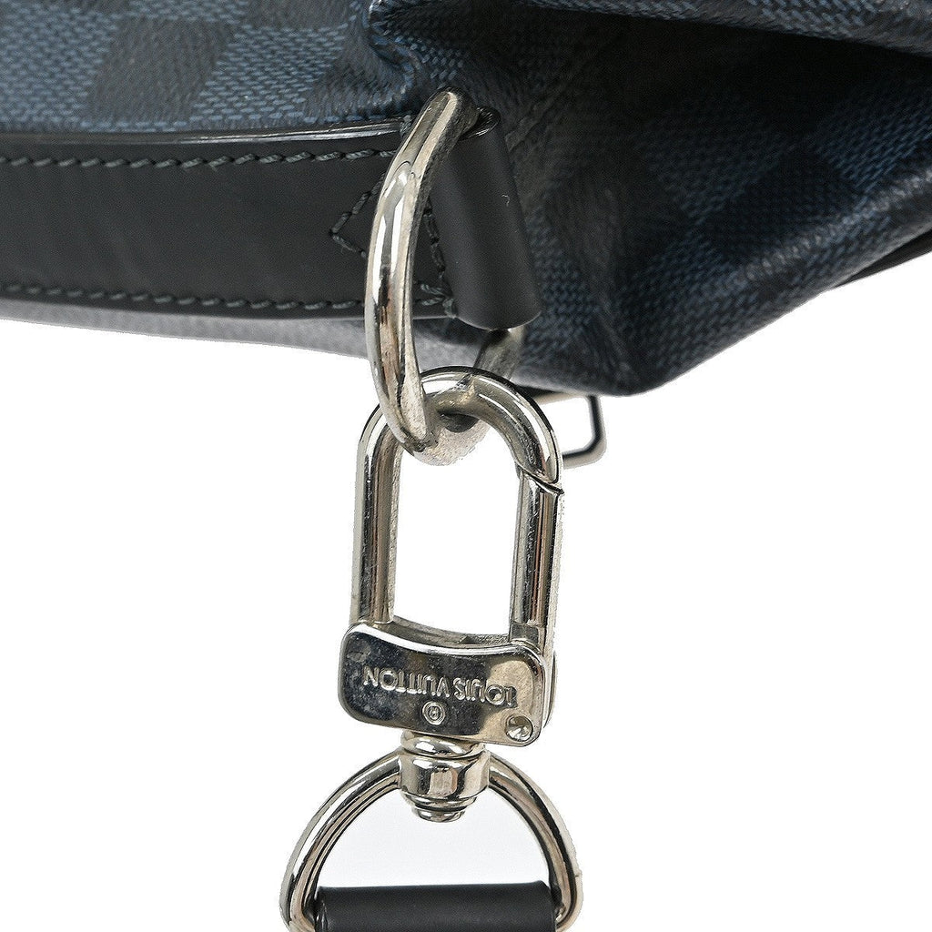 Louis Vuitton Greenwich Messenger Bag Damier Cobalt Black Canvas Shoulder Bag Bag (Pre-Owned)