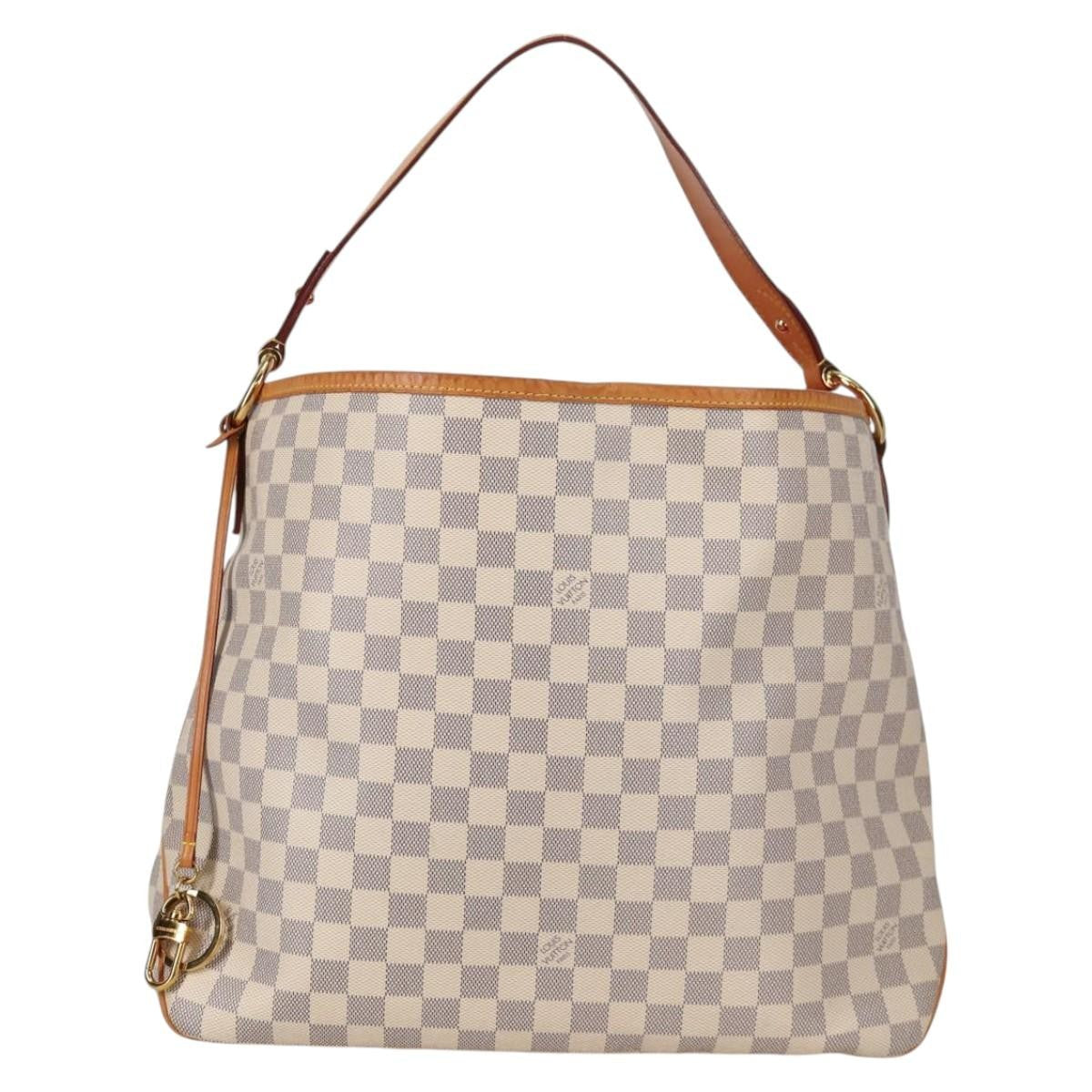 Louis Vuitton Delightful Nm Handbag Damier White Canvas Bag (Pre-Owned)