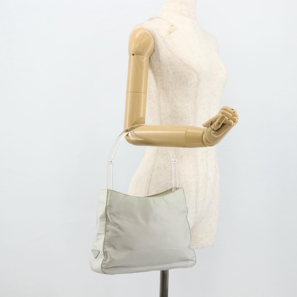 Prada Resin Handle Shoulder Bag Tessuto Clear Nylon Shoulder Bag Bag (Pre-Owned)