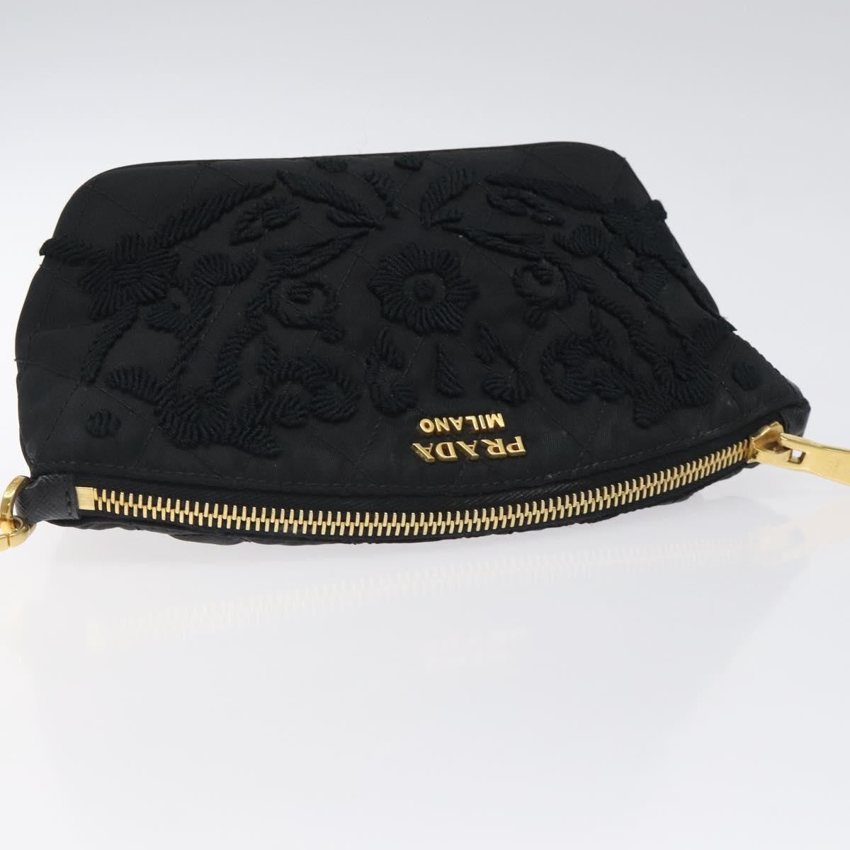 Prada Vintage Pouch Tessuto Gold Nylon Clutche & Pouche Bag (Pre-Owned)