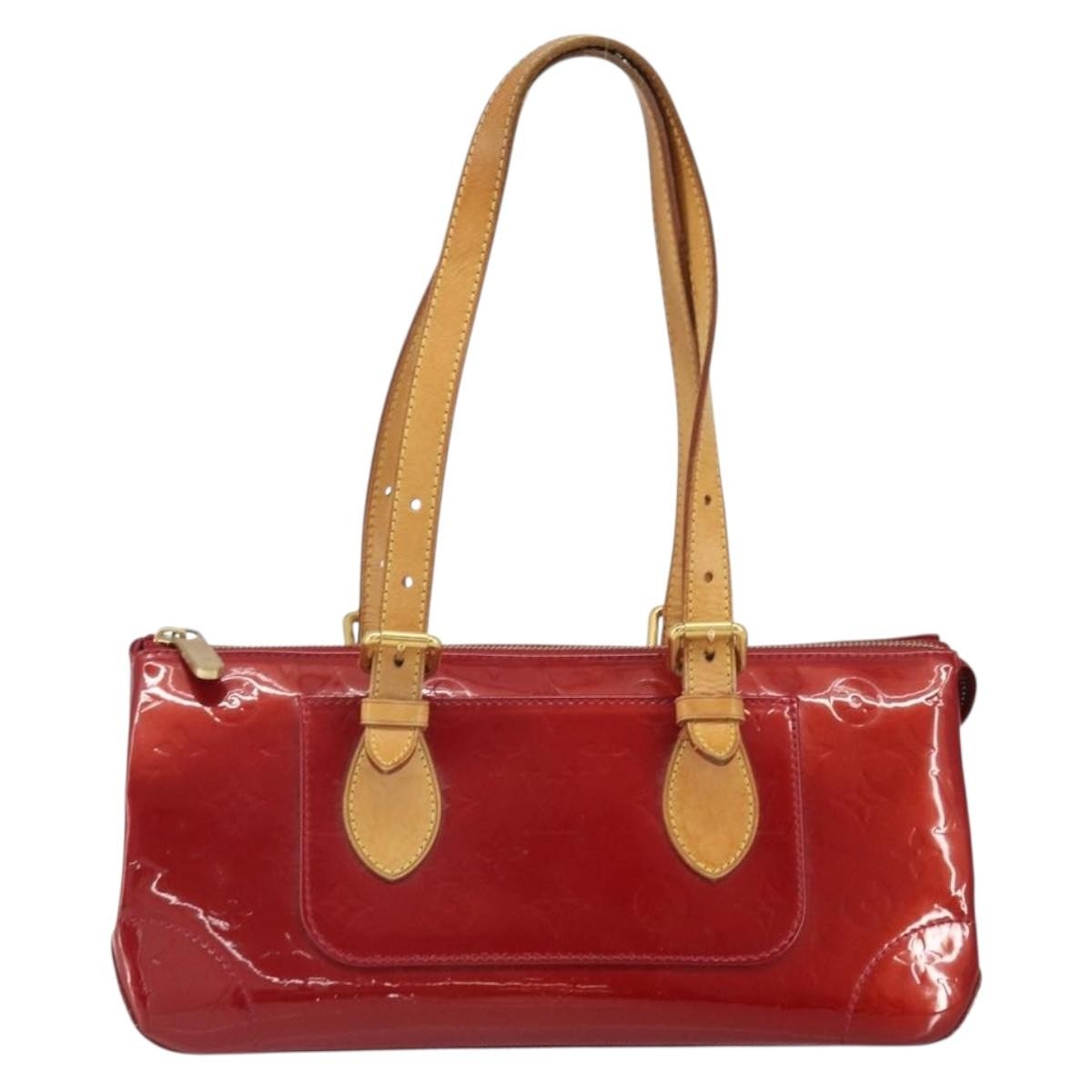 Louis Vuitton Rosewood Avenue Handbag Monogram Vernis Red Patent_Leather Handbag (Pre-Owned)