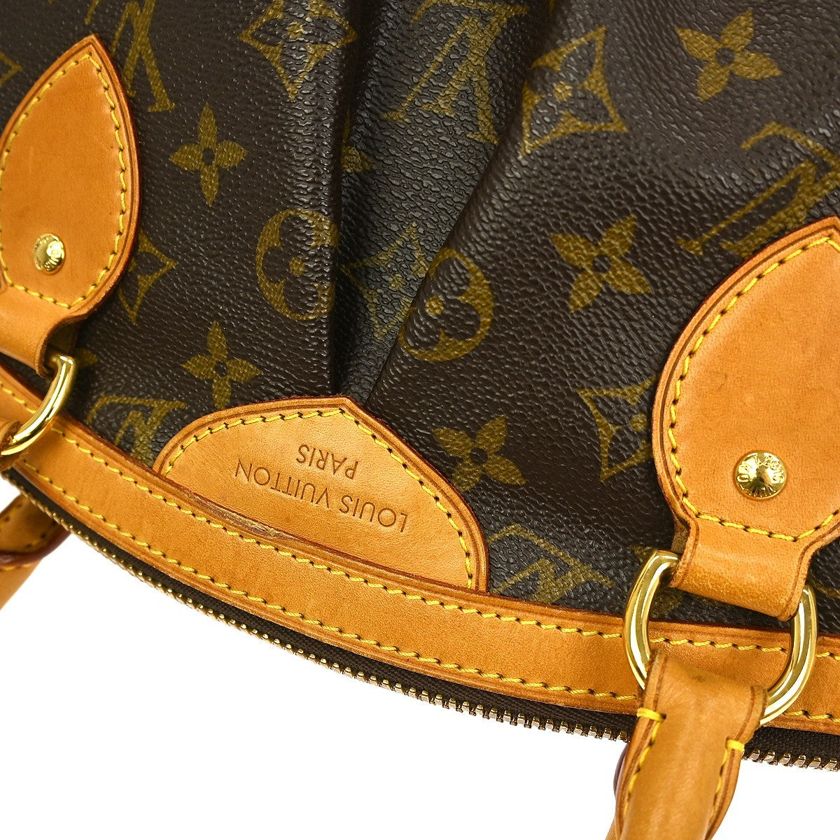 Louis Vuitton Tivoli Handbag Monogram Canvas Brown Canvas Shoulder Bag Bag (Pre-Owned)