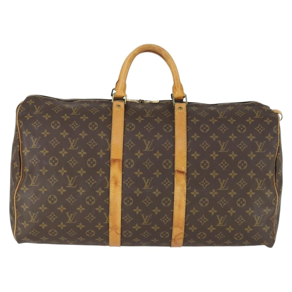 Louis Vuitton Keepall Bag Monogram Canvas Brown Canvas Travel Bag Bag (Pre-Owned)