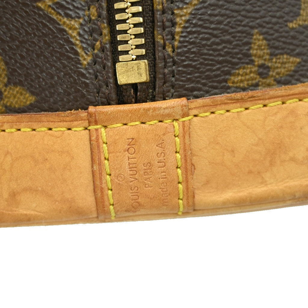 Louis Vuitton Alma Handbag Monogram Canvas Brown Canvas Handbag (Pre-Owned)