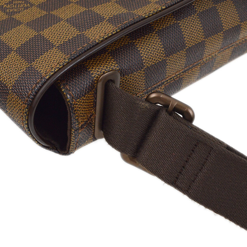 Louis Vuitton Brooklyn Handbag Damier Brown Canvas Shoulder Bag Bag (Pre-Owned)