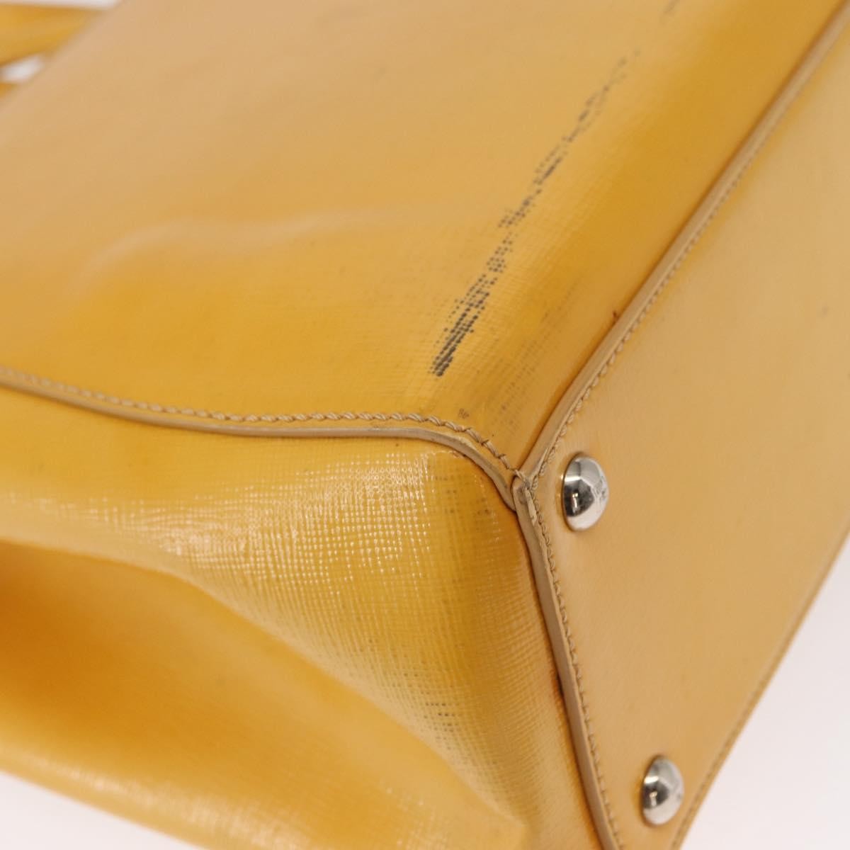 Fendi 2Jours Bag Leather Yellow Leather Handbag (Pre-Owned)
