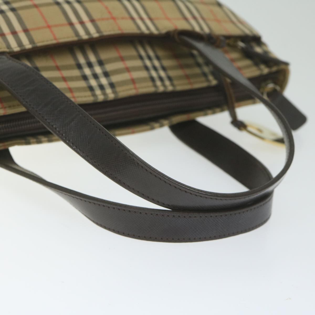 Burberry Nova Check Handbag Nova Check Canvas And Leather Beige Canvas Handbag (Pre-Owned)
