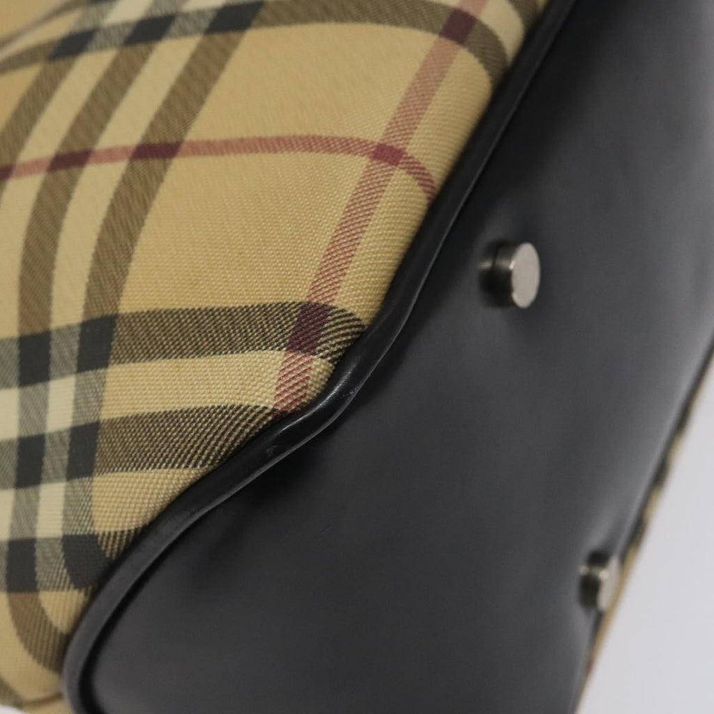 Burberry Nova Check Handbag Nova Check Canvas And Leather Beige Canvas Handbag (Pre-Owned)