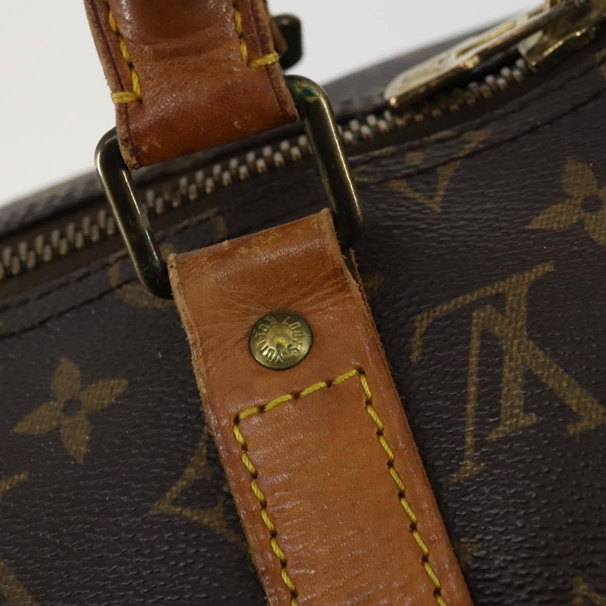 Louis Vuitton Keepall Bag Monogram Canvas Brown Canvas Travel Bag Bag (Pre-Owned)
