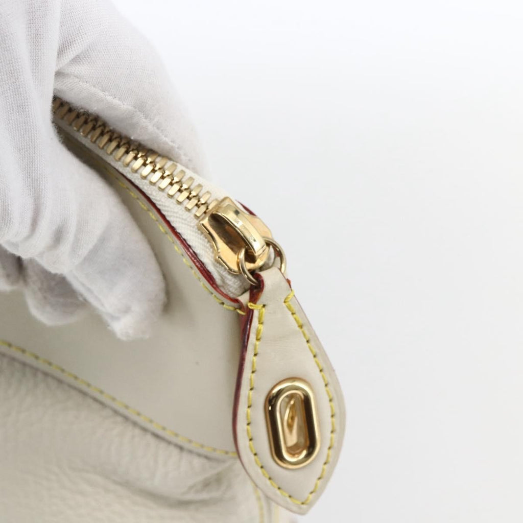 Louis Vuitton Suhali Lockit Handbag Leather White Leather Handbag (Pre-Owned)