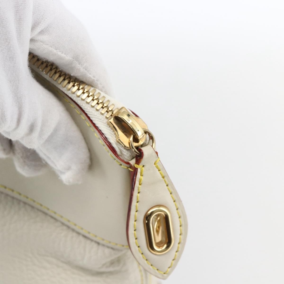 Louis Vuitton Suhali Lockit Handbag Leather White Leather Handbag (Pre-Owned)