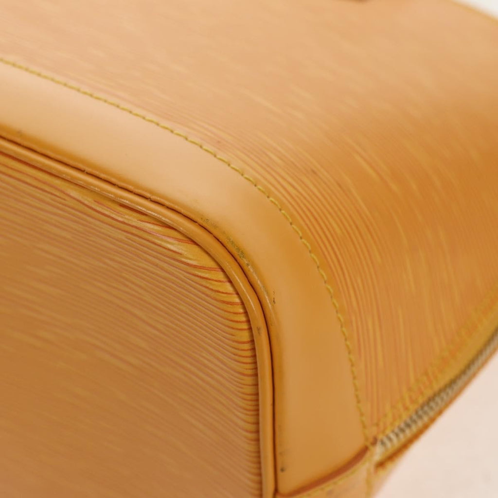 Louis Vuitton Alma Handbag Epi Leather Yellow Leather Handbag (Pre-Owned)