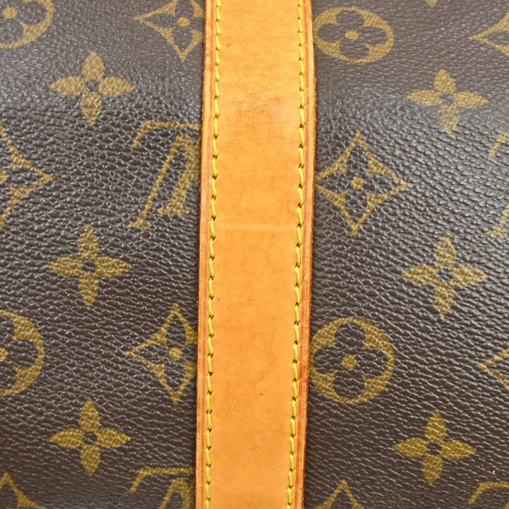 Louis Vuitton Keepall Bag Monogram Canvas Brown Canvas Travel Bag Bag (Pre-Owned)