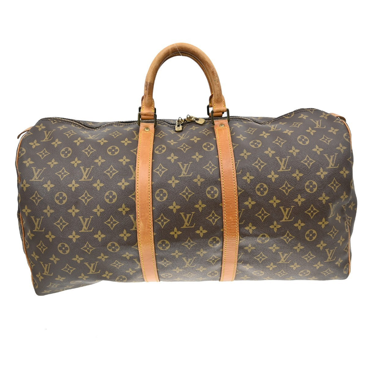 Louis Vuitton Keepall Bag Monogram Canvas Brown Canvas Travel Bag Bag (Pre-Owned)