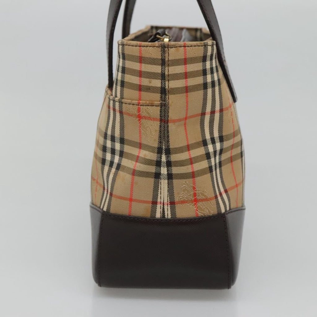 Burberry Nova Check Handbag Nova Check Canvas And Leather Beige Canvas Handbag (Pre-Owned)
