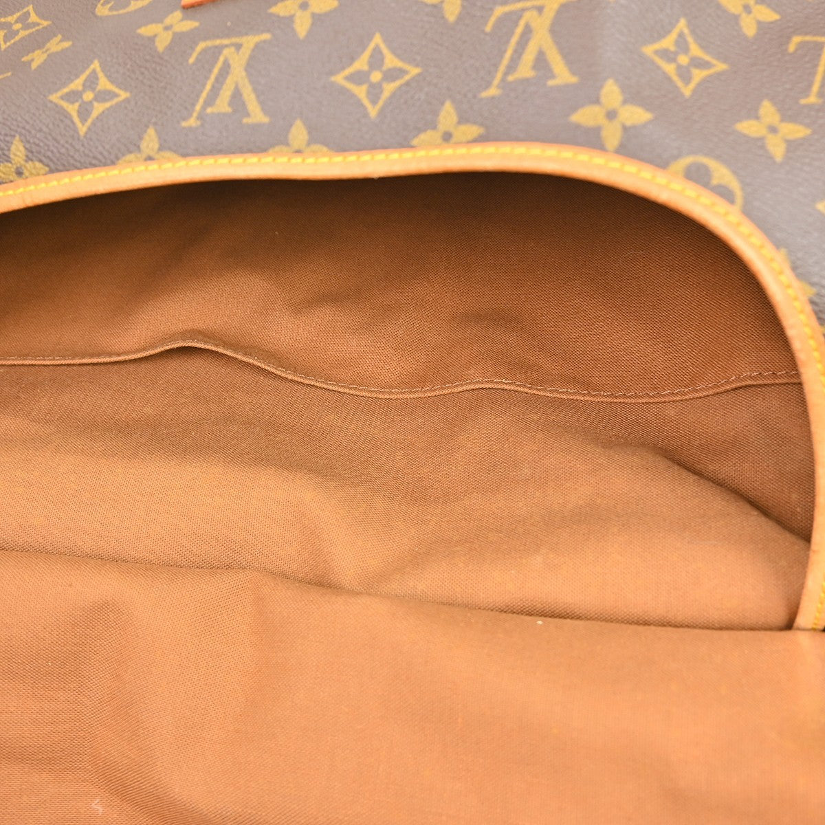 Louis Vuitton Saumur Handbag Monogram Canvas Brown Canvas Shoulder Bag Bag (Pre-Owned)