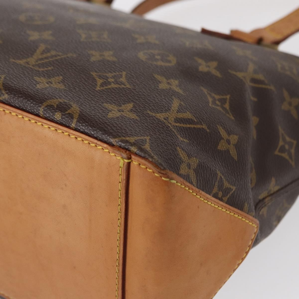 Louis Vuitton Cabas Mezzo Monogram Canvas Brown Canvas Tote Bag Bag (Pre-Owned)