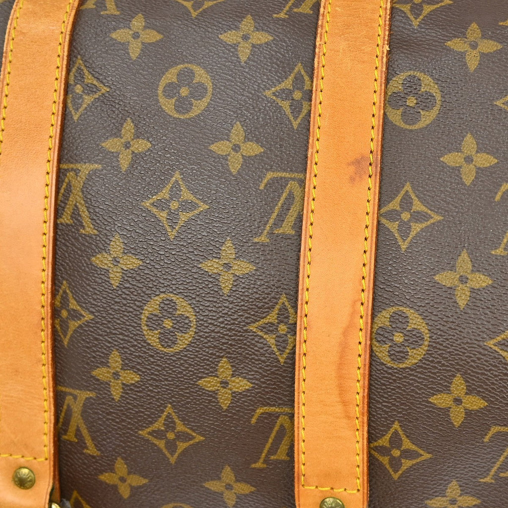 Louis Vuitton Keepall Bag Monogram Canvas Brown Canvas Travel Bag Bag (Pre-Owned)