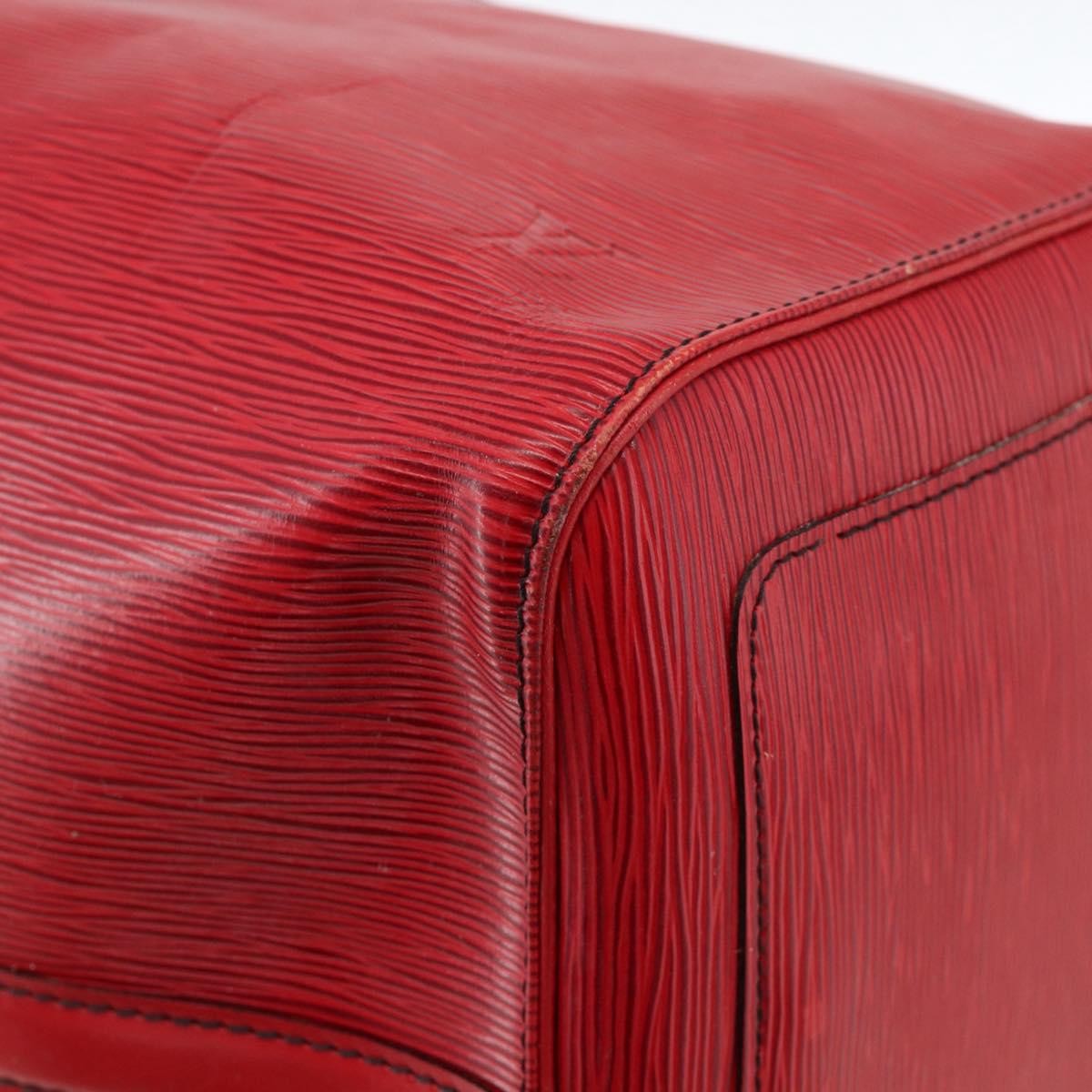 Louis Vuitton Keepall Bag Epi Leather Red Leather Travel Bag Bag (Pre-Owned)