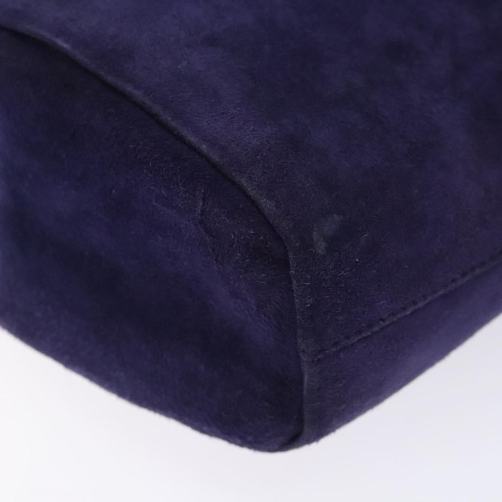 Prada Vintage Handbag Suede Purple Suede Handbag (Pre-Owned)