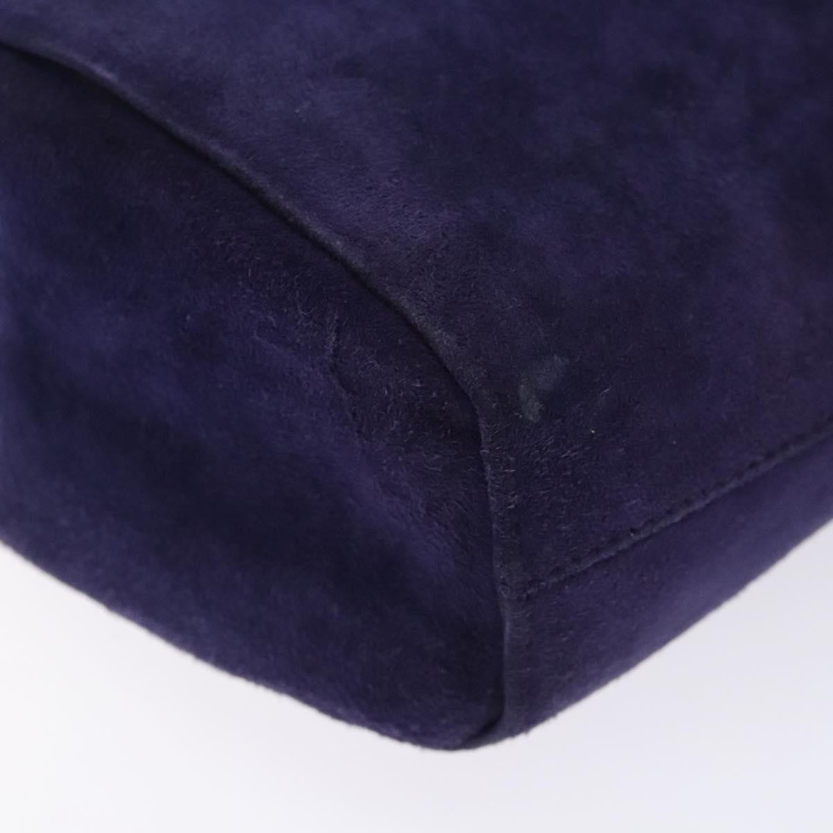 Prada Vintage Handbag Suede Purple Suede Handbag (Pre-Owned)