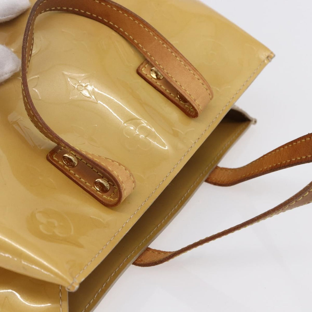 Louis Vuitton Reade Handbag Monogram Vernis Beige Patent_Leather Handbag (Pre-Owned)