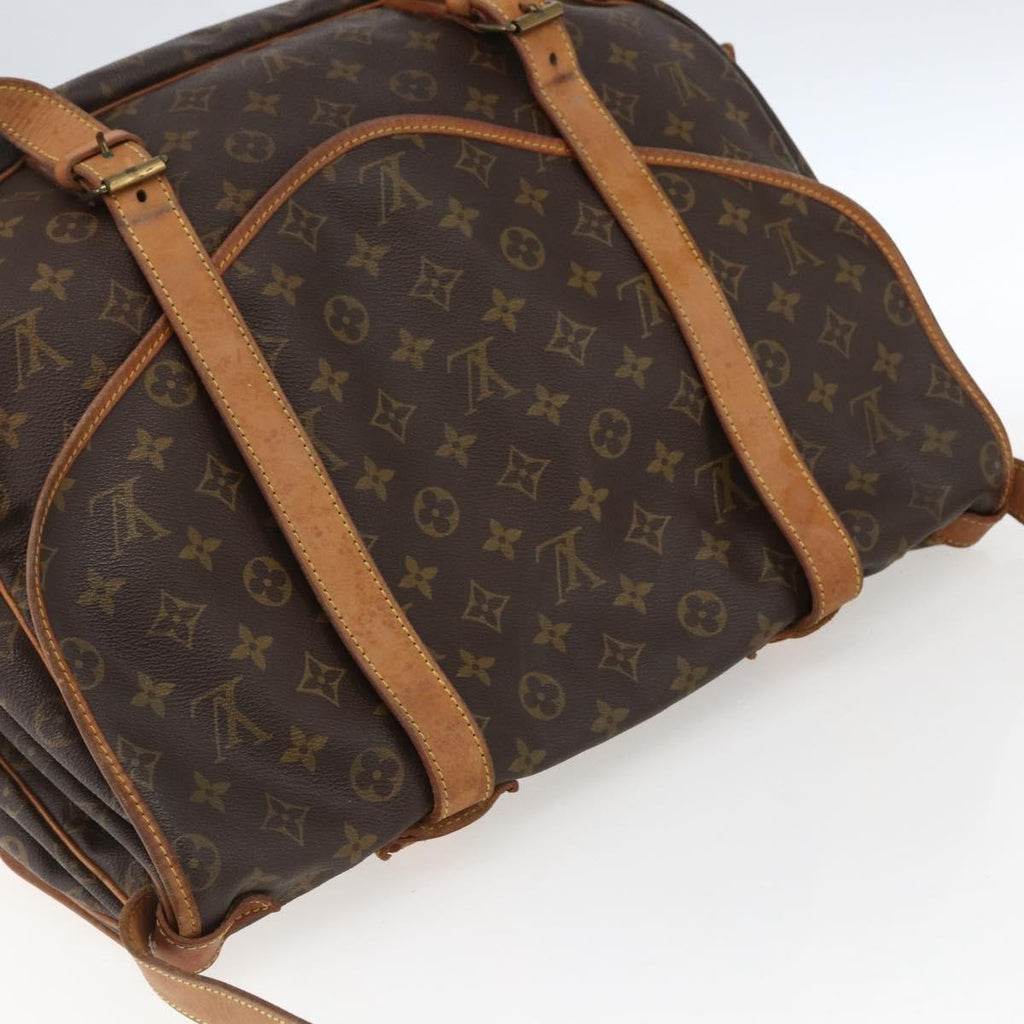 Louis Vuitton Saumur Handbag Monogram Canvas Brown Canvas Shoulder Bag Bag (Pre-Owned)