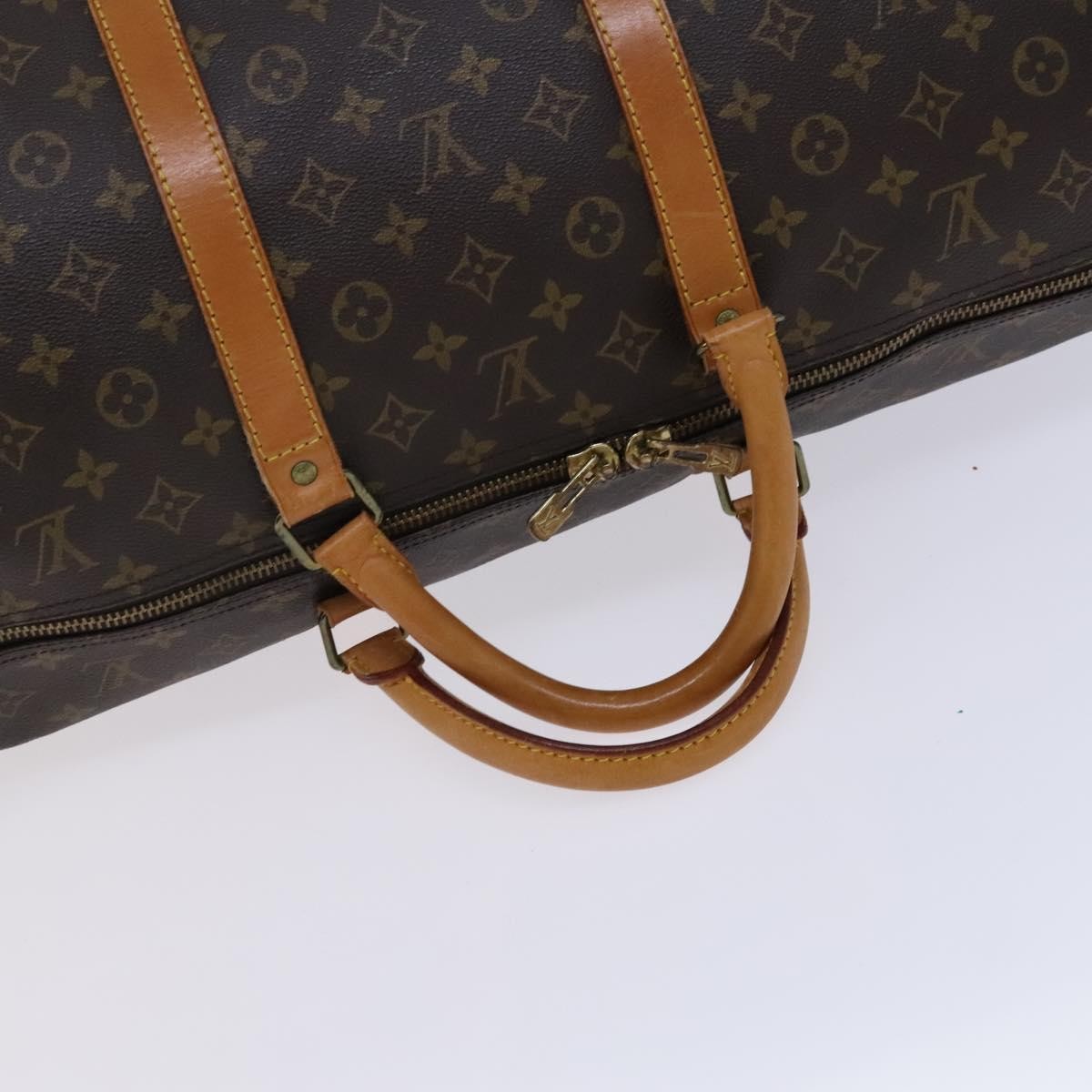 Louis Vuitton Keepall Bag Monogram Canvas Brown Canvas Travel Bag Bag (Pre-Owned)