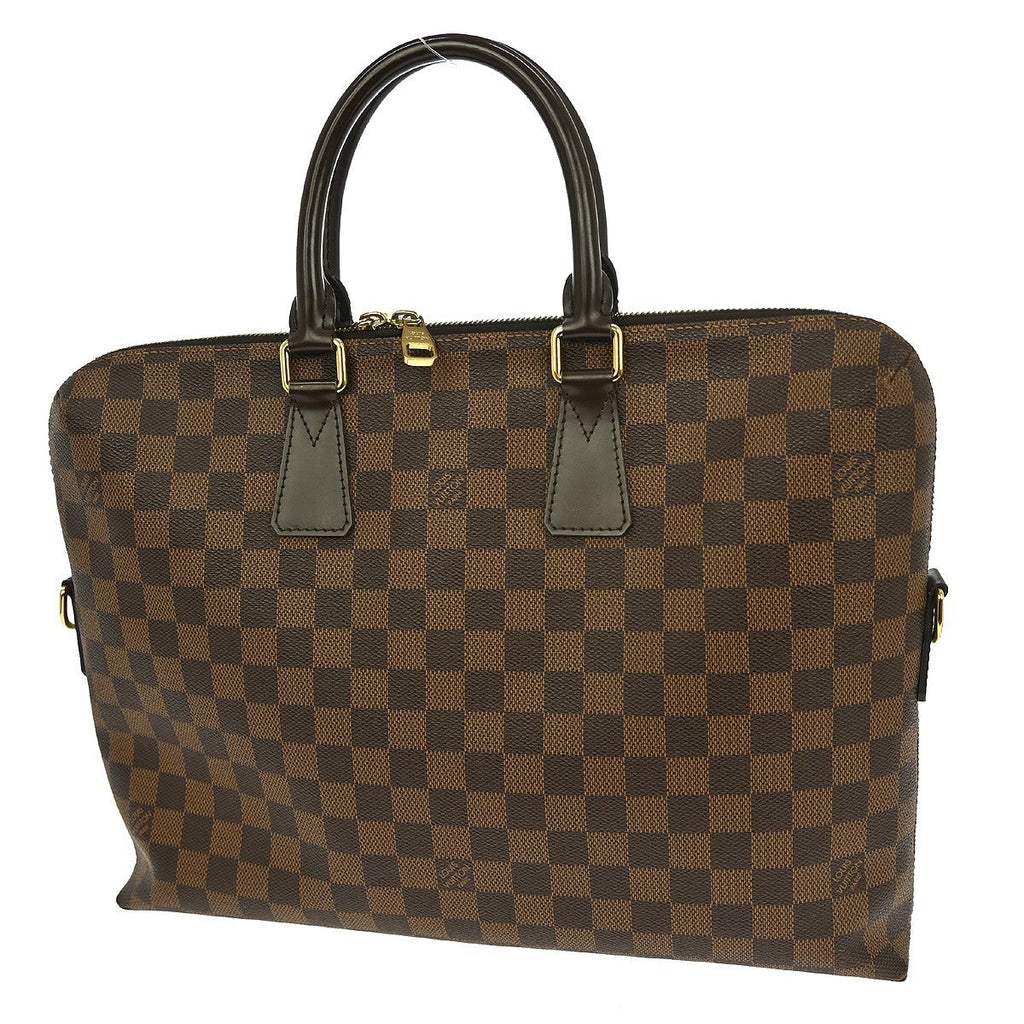 Louis Vuitton Porte-Documents Jour Bag Damier Brown Canvas Briefcase Bag (Pre-Owned)
