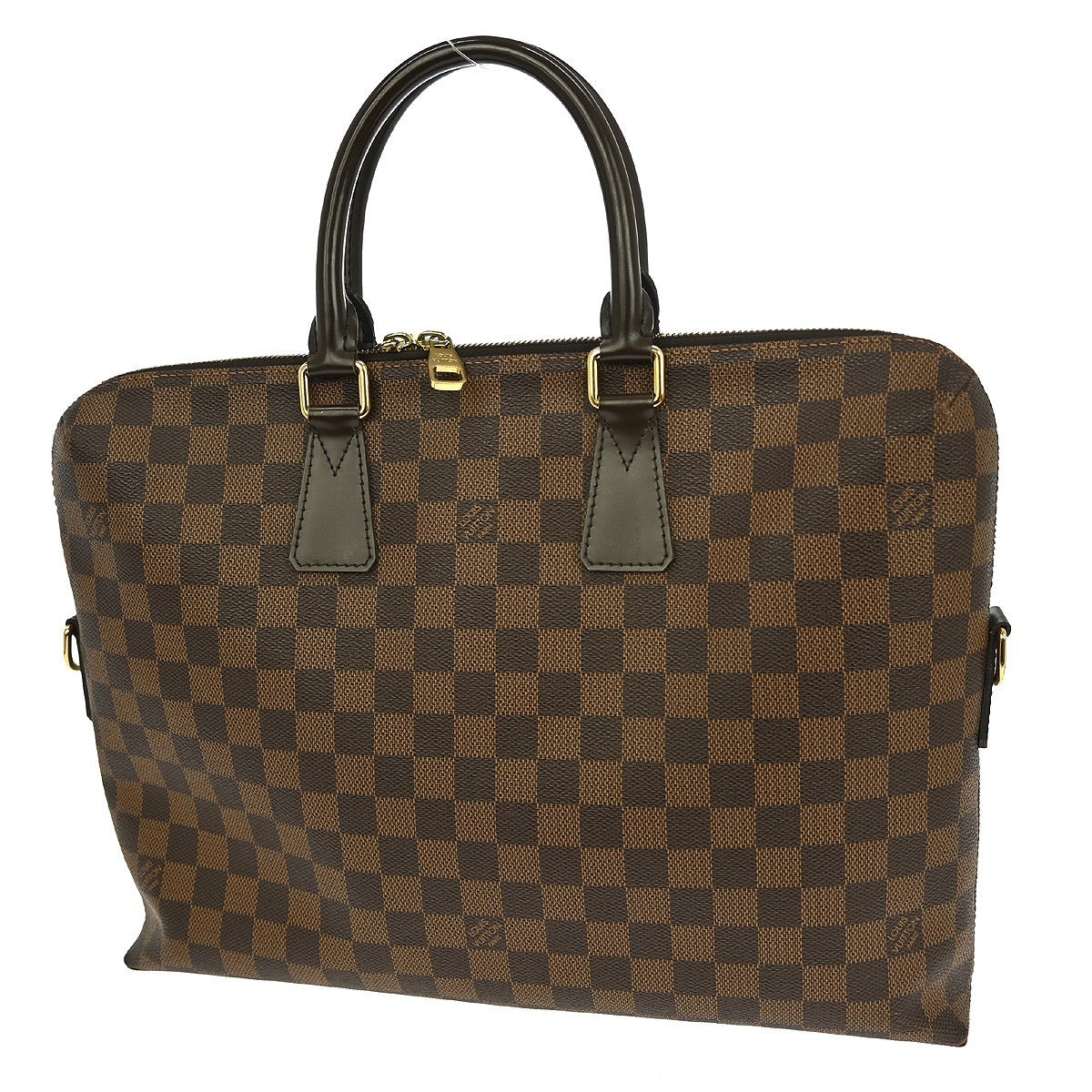 Louis Vuitton Porte-Documents Jour Bag Damier Brown Canvas Briefcase Bag (Pre-Owned)