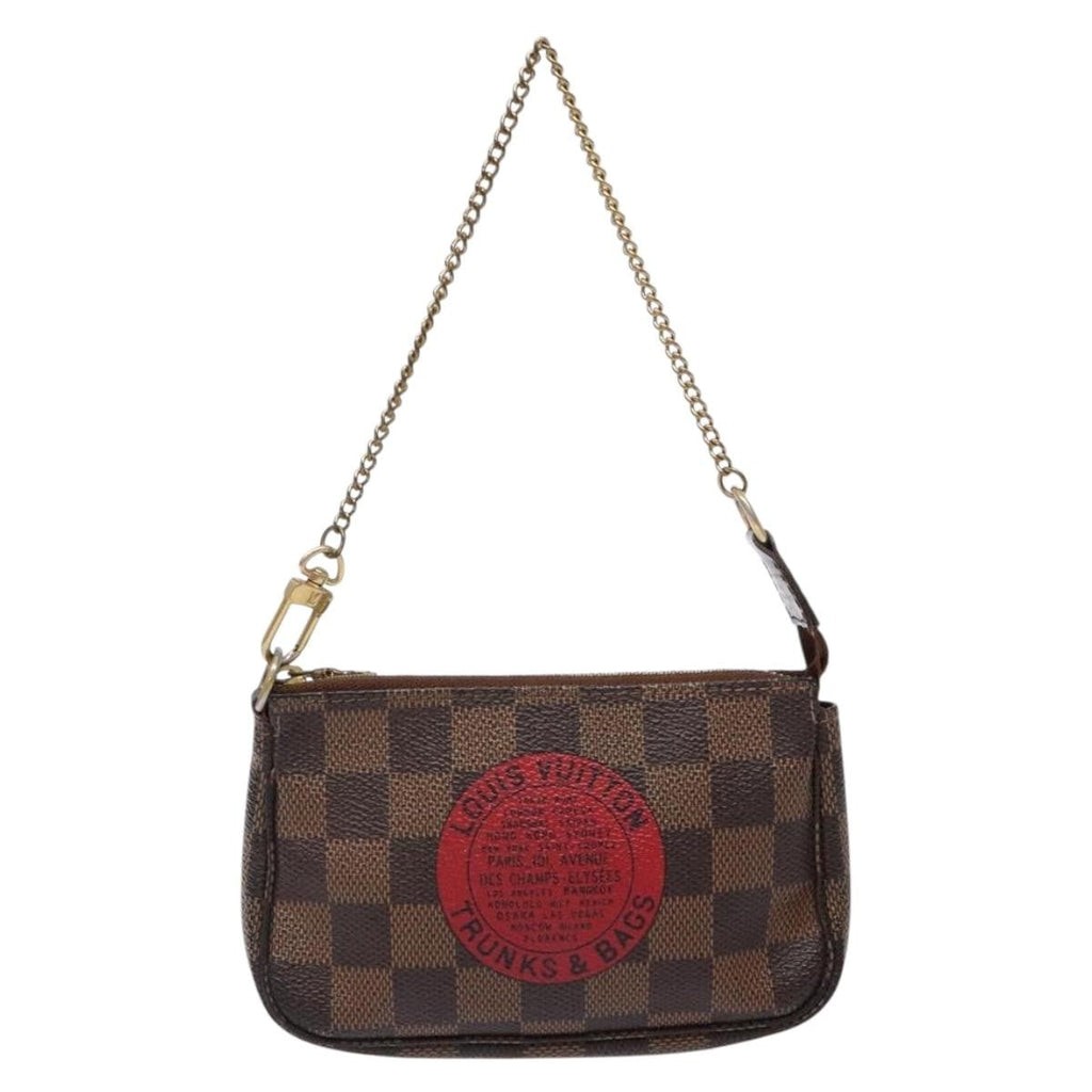 Louis Vuitton Pochette Accessoires Limited Edition Damier Brown Canvas Clutche & Pouche Bag (Pre-Owned)