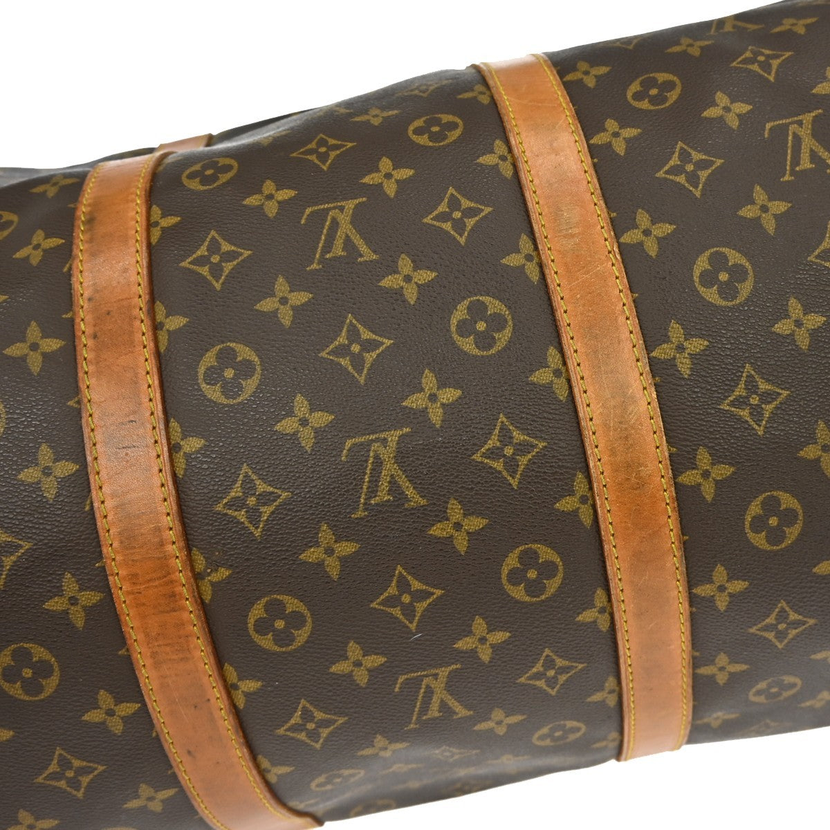 Louis Vuitton Keepall Bag Monogram Canvas Brown Canvas Travel Bag Bag (Pre-Owned)