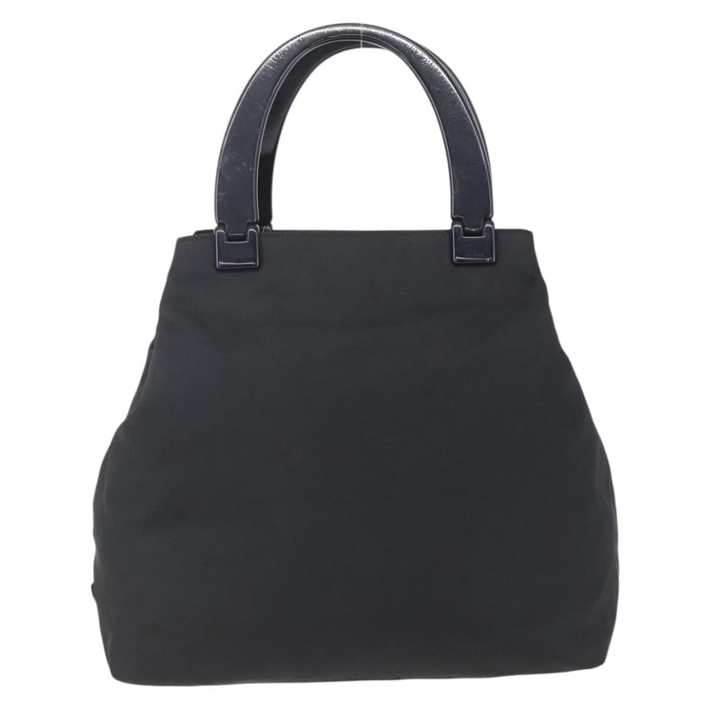 Prada Vintage Handbag Tessuto Black Nylon Handbag (Pre-Owned)