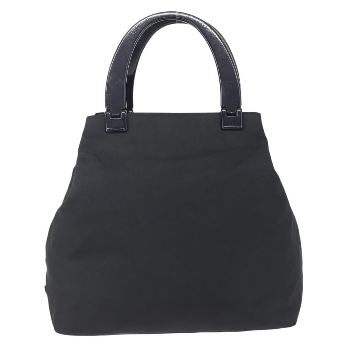Prada Vintage Handbag Tessuto Black Nylon Handbag (Pre-Owned)