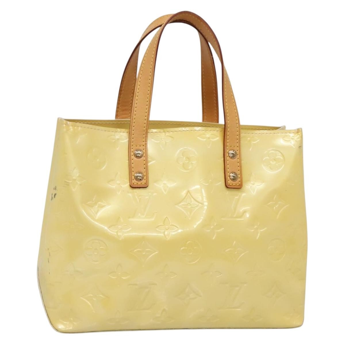 Louis Vuitton Reade Handbag Monogram Vernis Ecru Patent_Leather Bag (Pre-Owned)