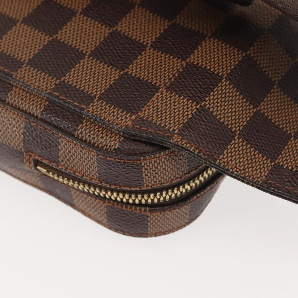 Louis Vuitton Geronimos Waist Bag Damier Brown Canvas Shoulder Bag Bag (Pre-Owned)