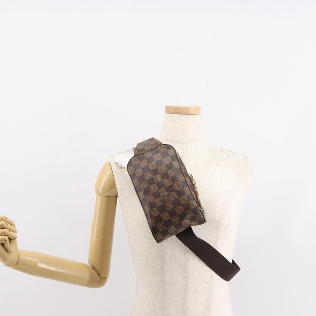 Louis Vuitton Geronimos Waist Bag Damier Brown Canvas Shoulder Bag Bag (Pre-Owned)