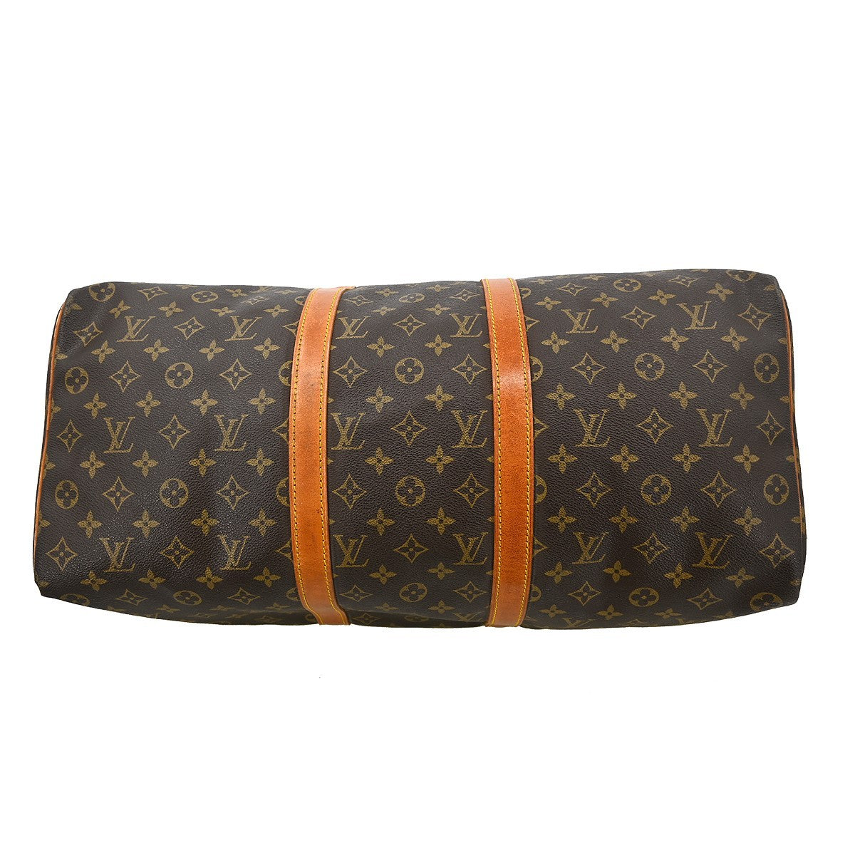 Louis Vuitton Keepall Bag Monogram Canvas Brown Canvas Travel Bag Bag (Pre-Owned)