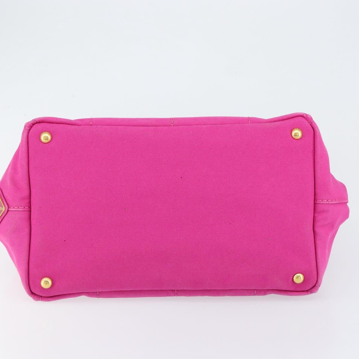 Prada Canapa Tote Canvas Pink Canvas Tote Bag Bag (Pre-Owned)