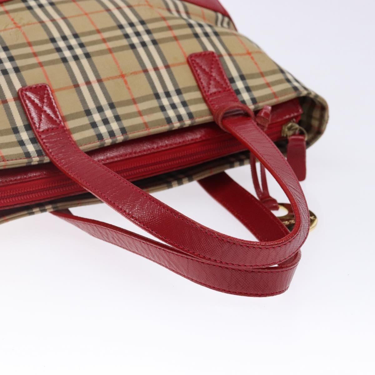 Burberry Nova Check Handbag Nova Check Canvas Beige Canvas Handbag (Pre-Owned)